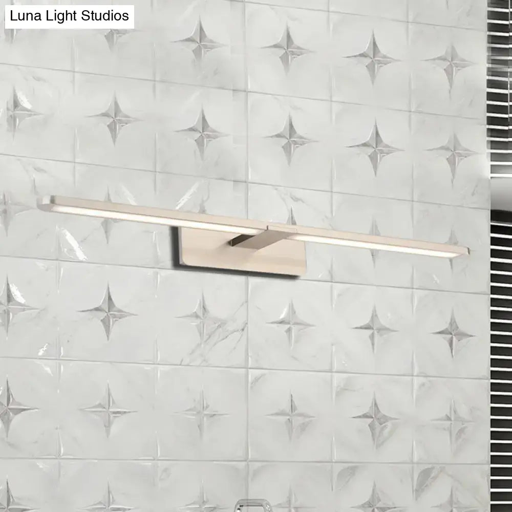 Silver Metal LED Sconce for Living Room