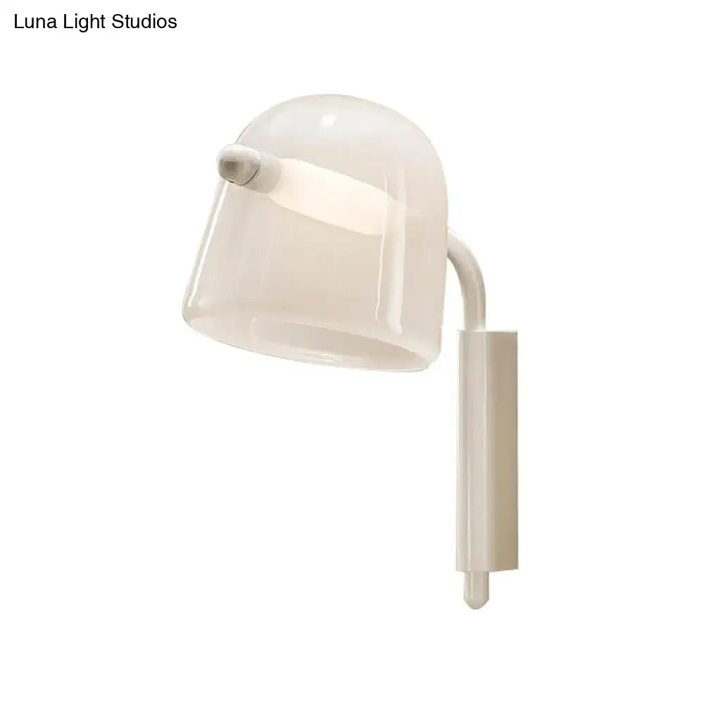 Black White Glass Sconce