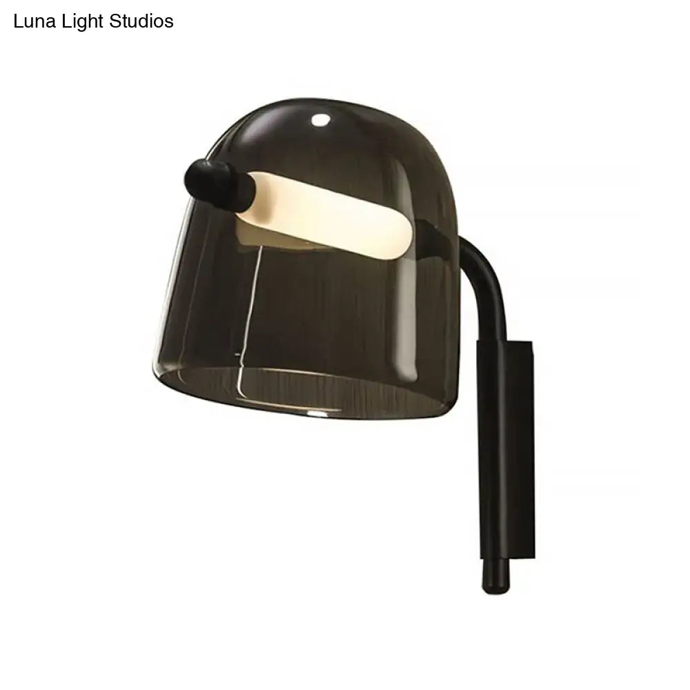 Black White Glass Sconce