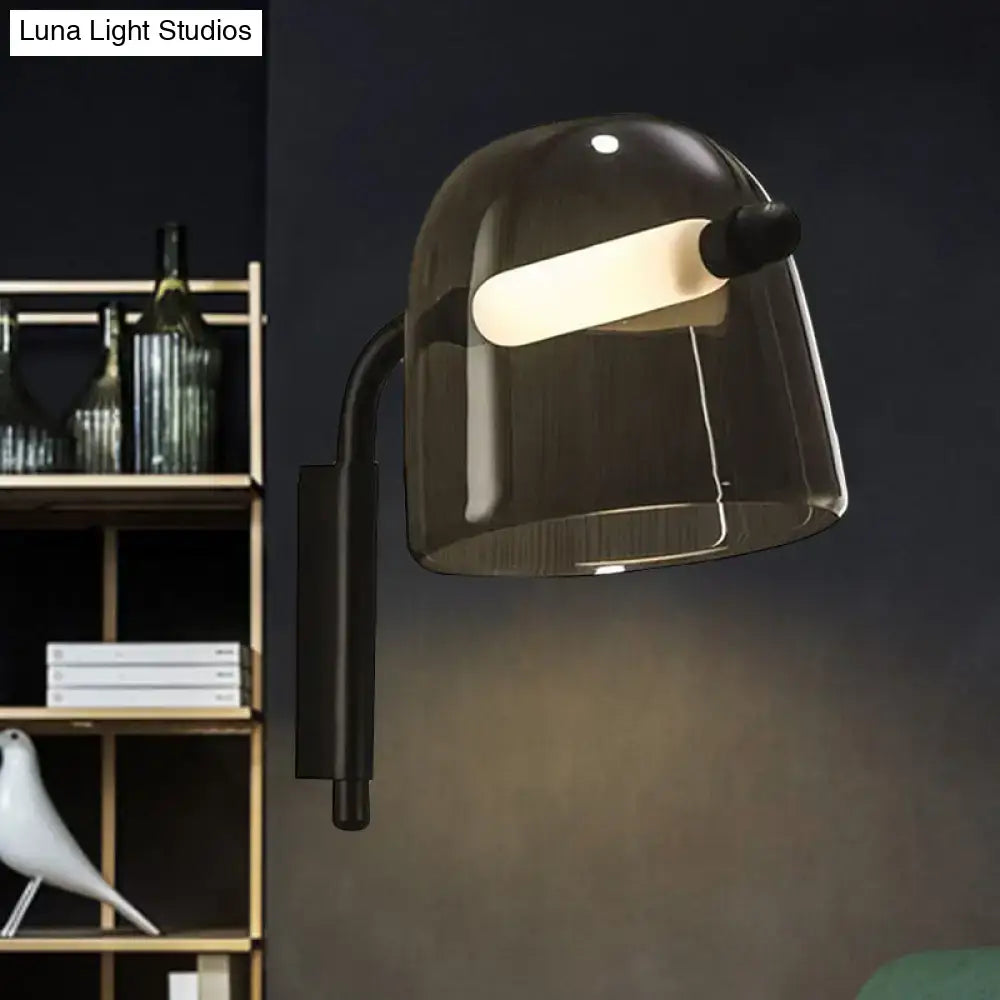 Black White Glass Sconce