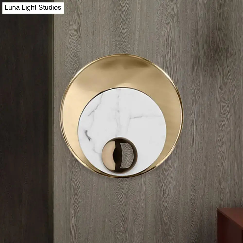White Black Marble Sconce