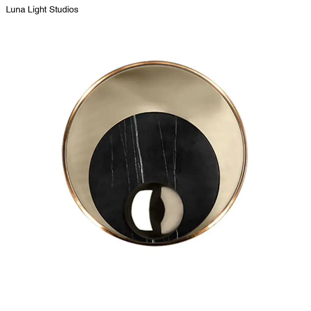 White Black Marble Sconce