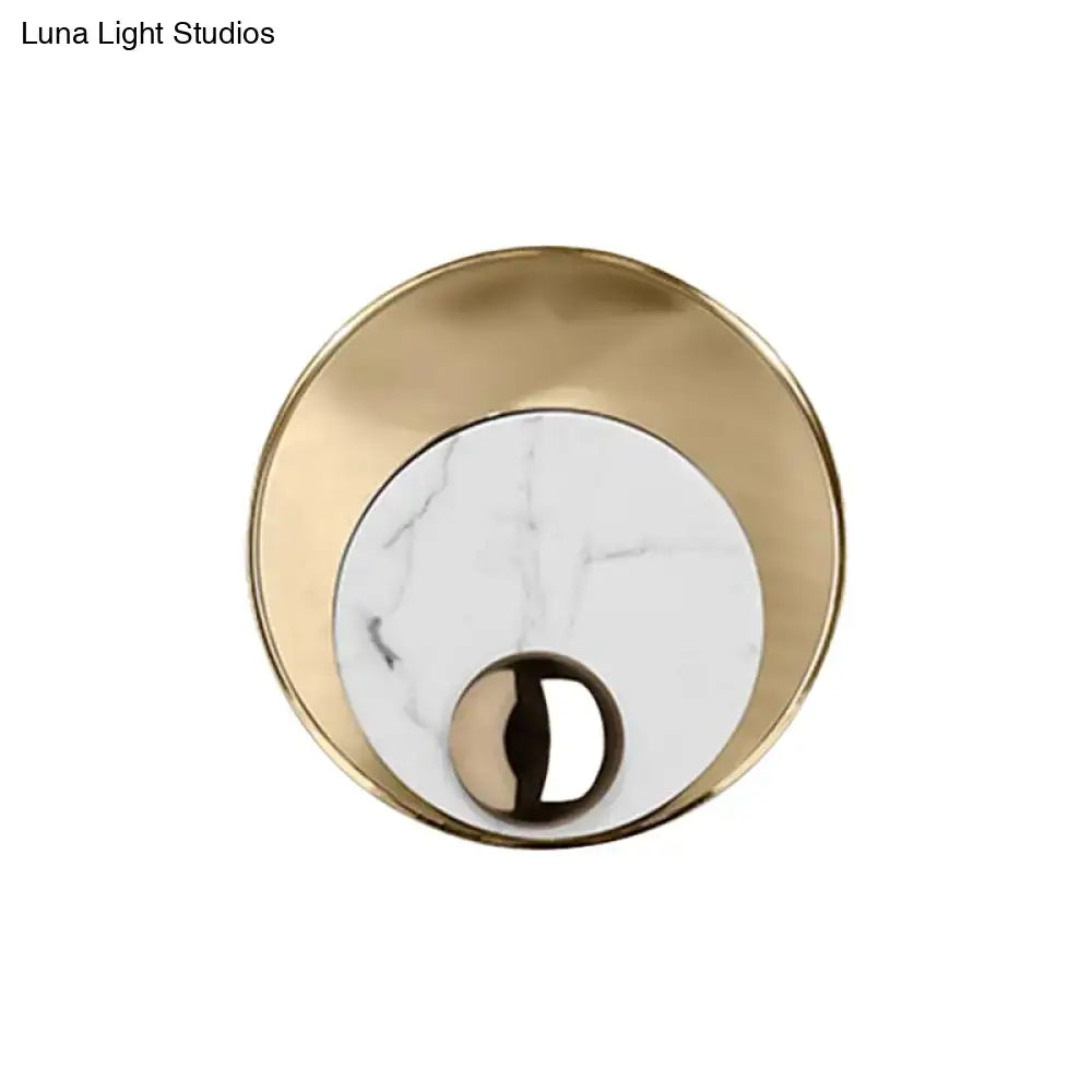 White Black Marble Sconce