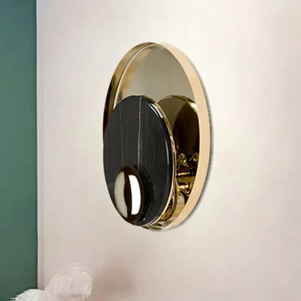 White Black Marble Sconce