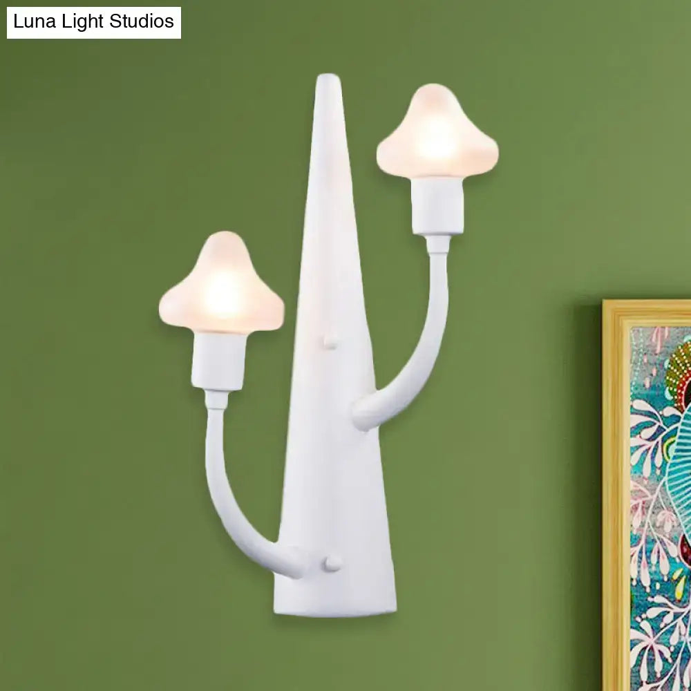 White Ceramic Glass Sconce
