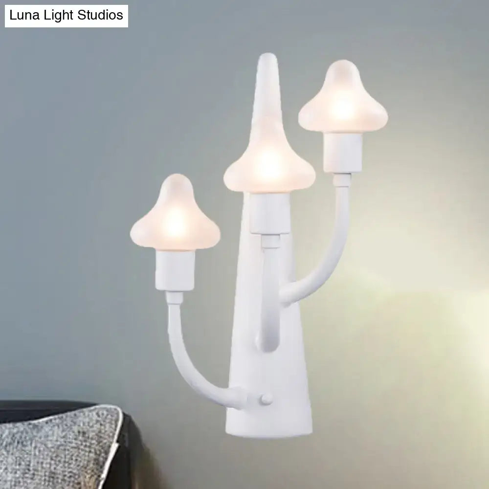White Ceramic Glass Sconce