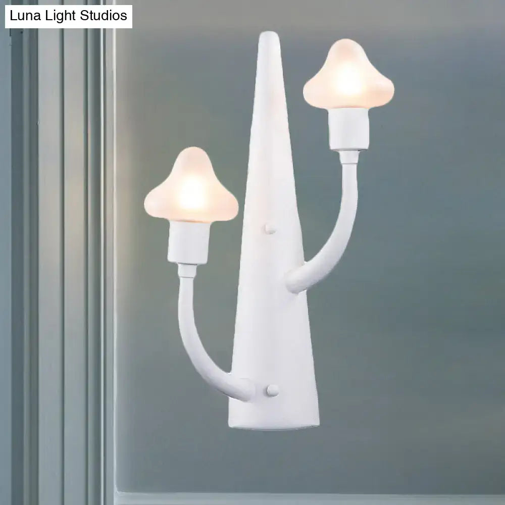 White Ceramic Glass Sconce