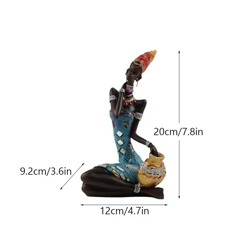 Black Resin Art Figures