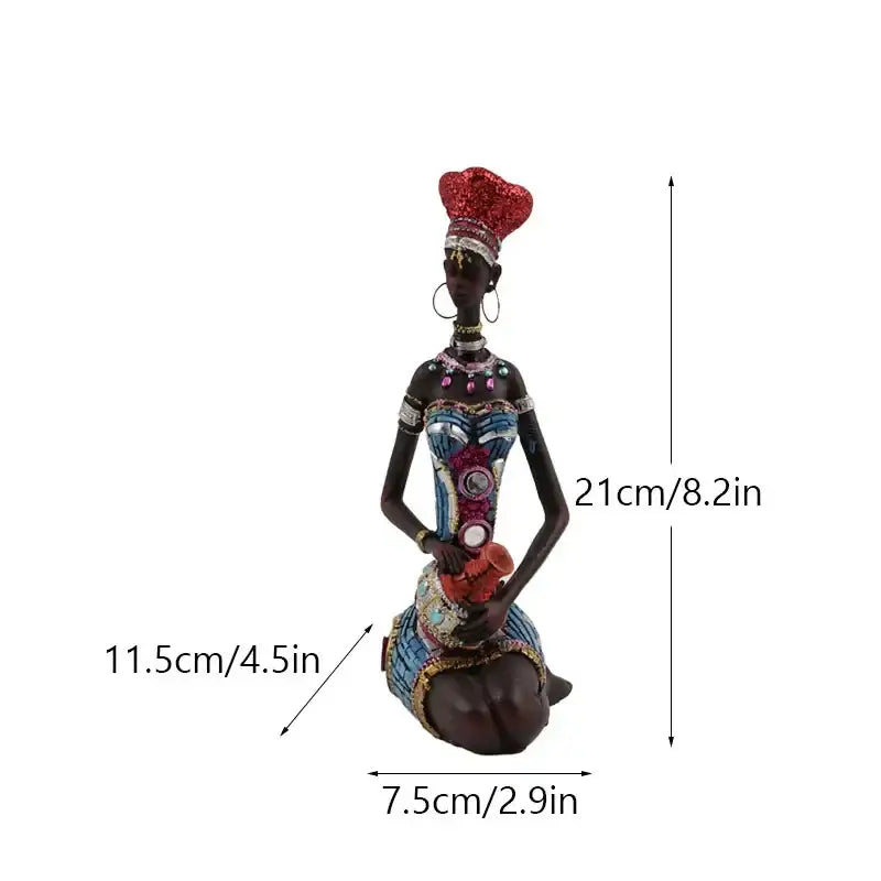 Black Resin Art Figures