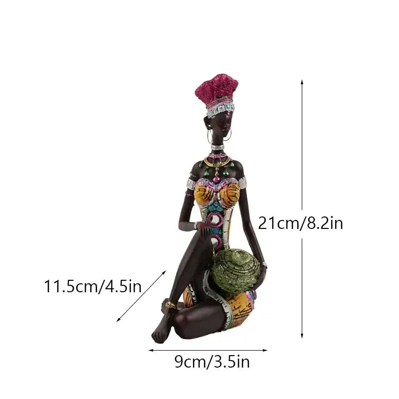 Black Resin Art Figures