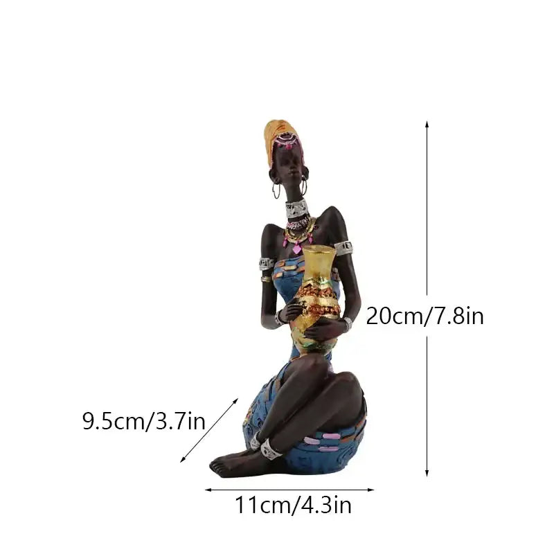 Black Resin Art Figures
