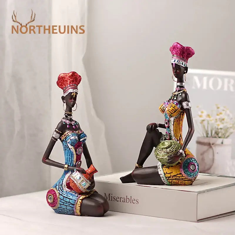 Black Resin Art Figures