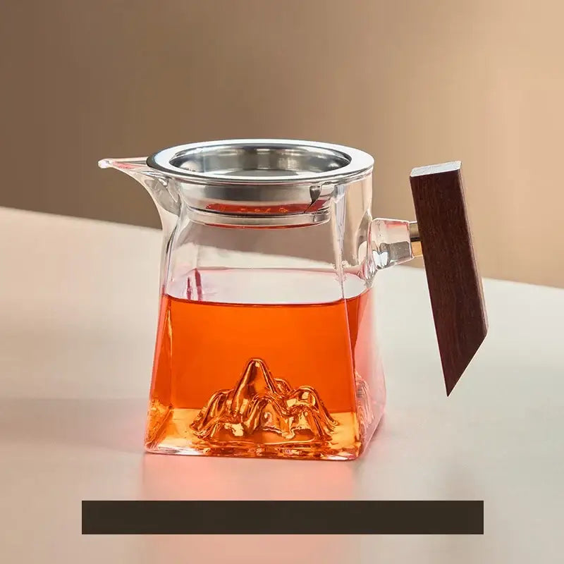 Glass Tea Cup Set Wood