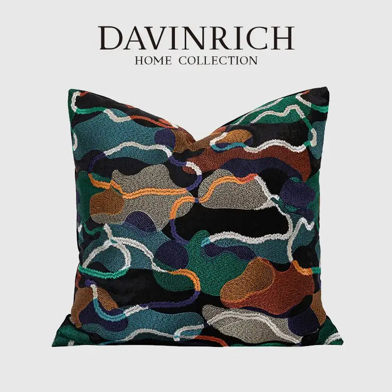 Geometric Embroidery Cushion Covers