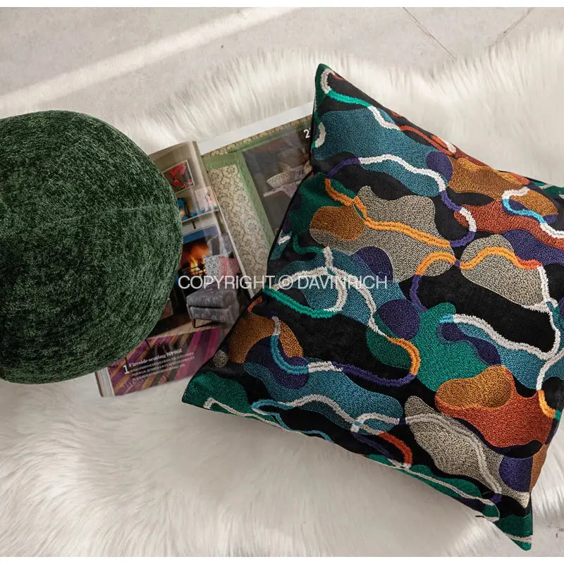 Geometric Embroidery Cushion Covers