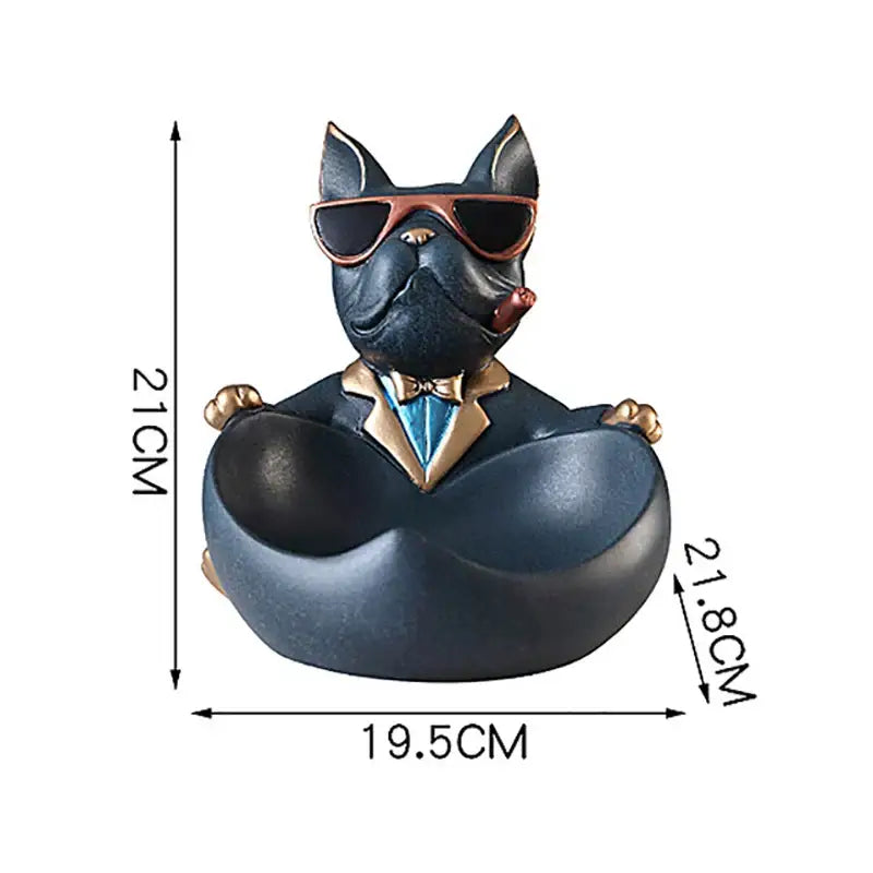 Black French Bulldog Statue