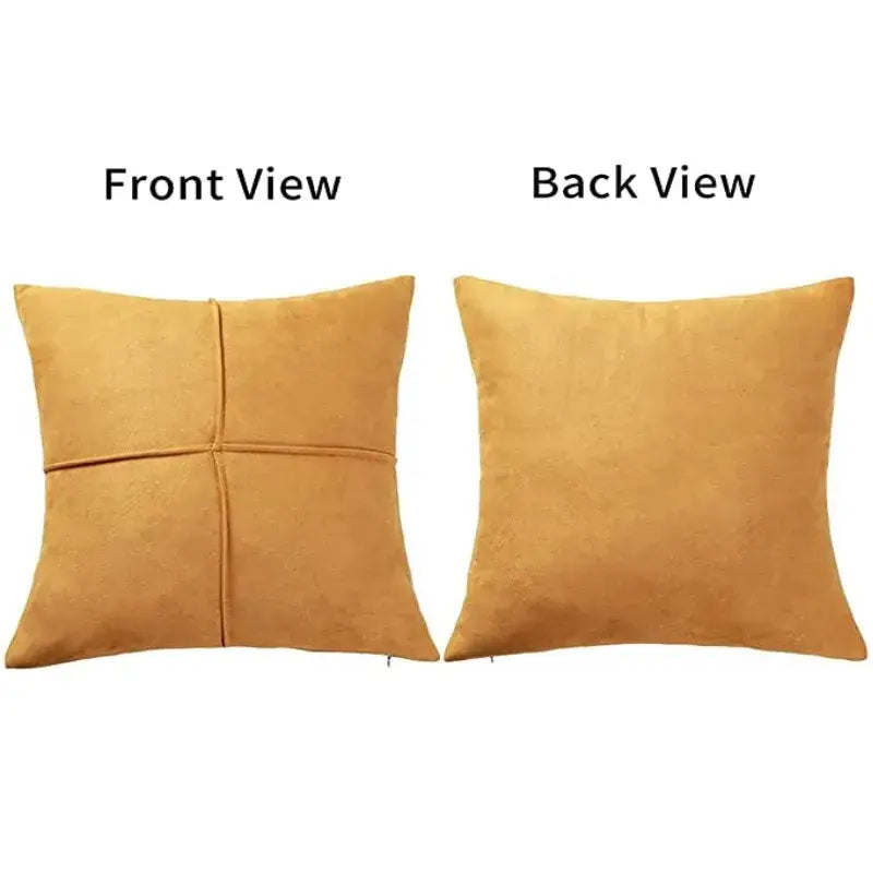Mustard Faux Suede Pillow