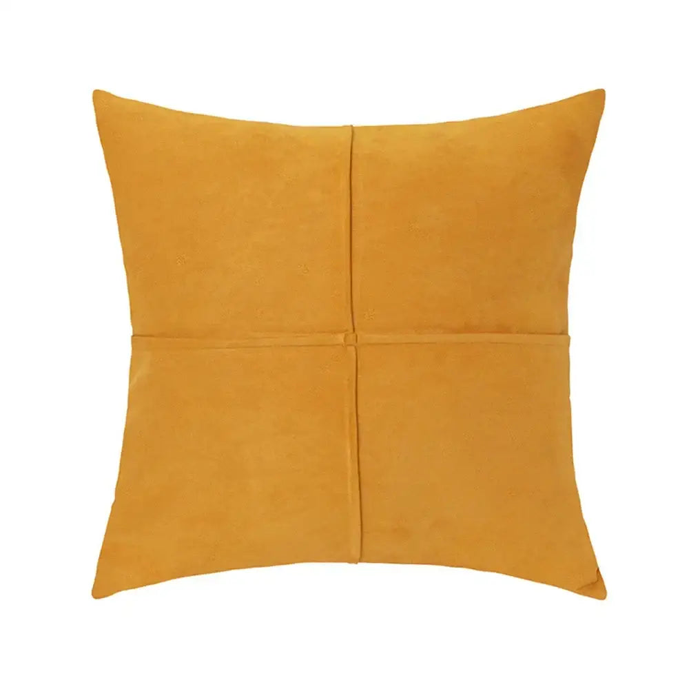 Mustard Faux Suede Pillow