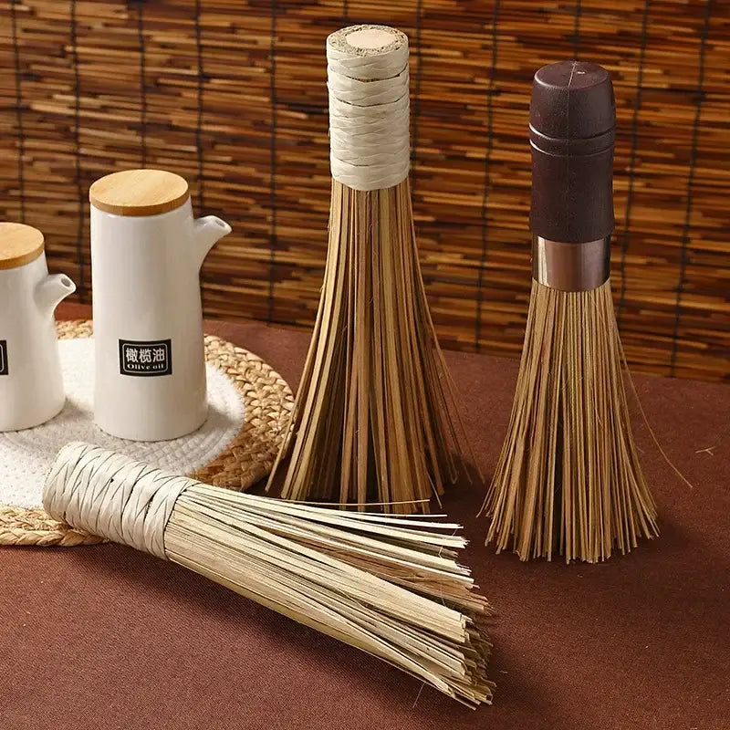 Bamboo Pot Brush Set