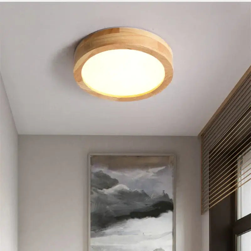 Natural Wood Ceiling Lamp