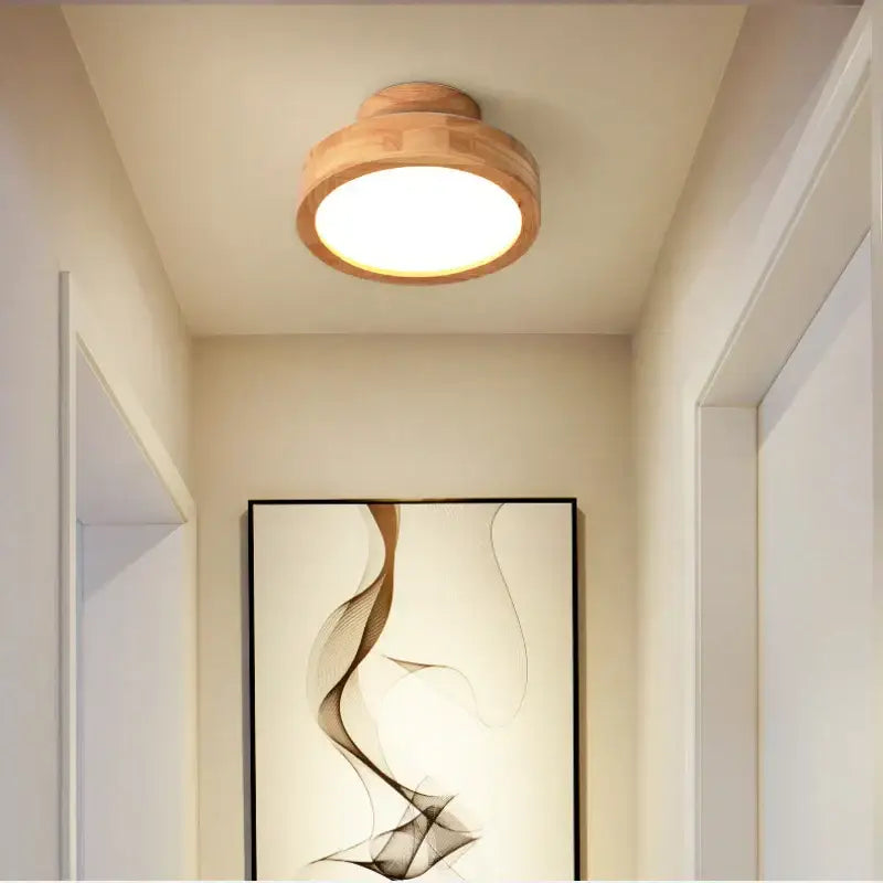 Natural Wood Ceiling Lamp