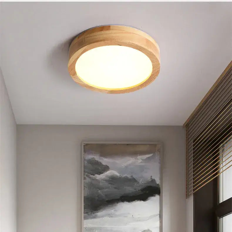 Natural Wood Ceiling Lamp