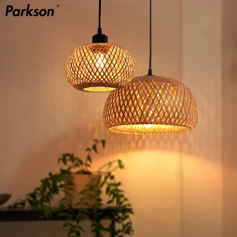 Bamboo Rattan Pendant Light