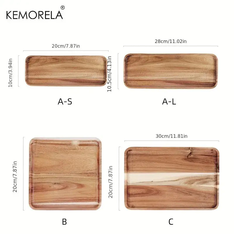 Two-Tone Acacia Serving Tray