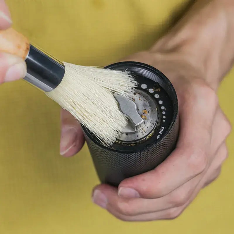 Wood Coffee Grinder Brush