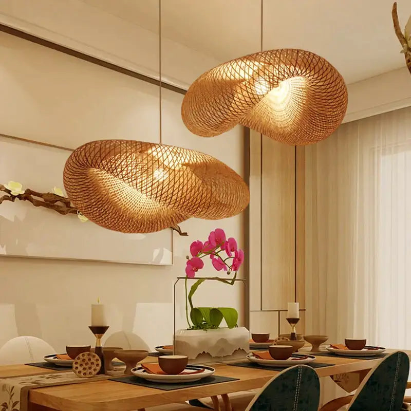 Bamboo Pendant Dining Light