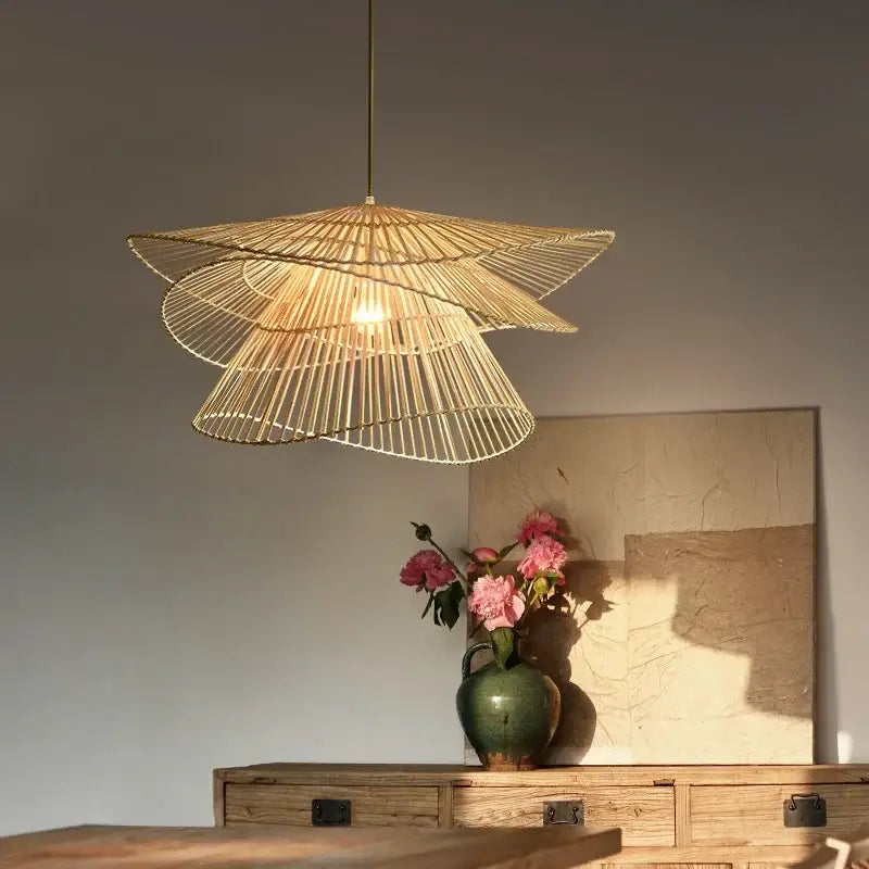 Bamboo Rattan Pendant Light 35 To 65cm