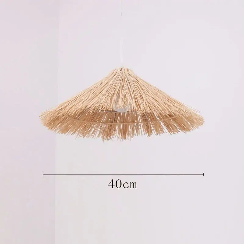 Rattan Straw Hat Chandelier