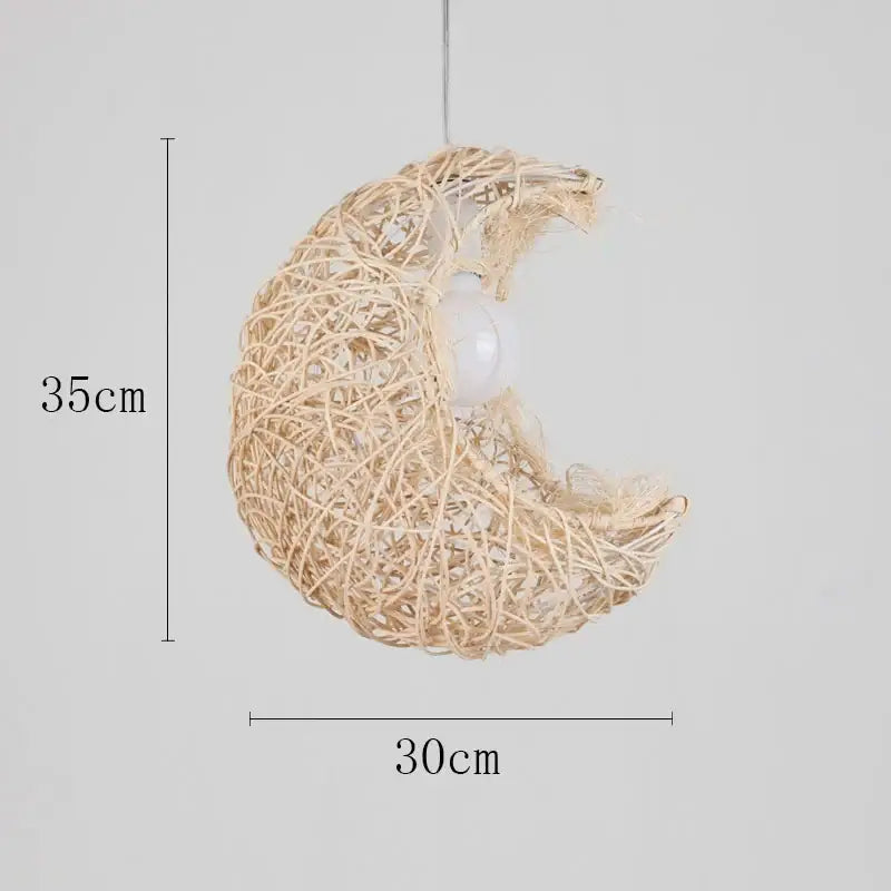 Rattan Straw Hat Chandelier