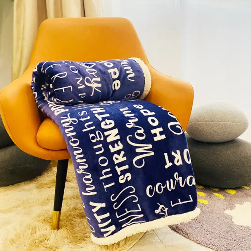 Blue Flannel Throw Blanket