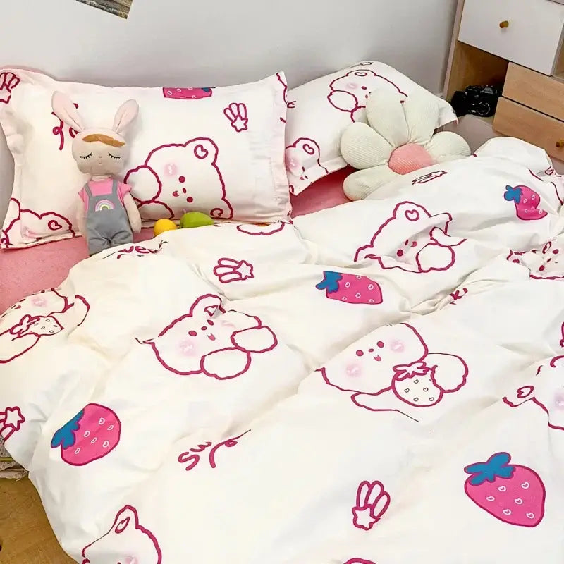 Navy Daisy Bedding Set