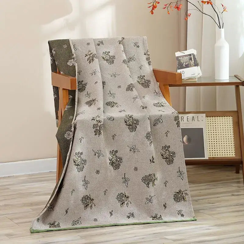 Navy Hibiscus Bath Towel