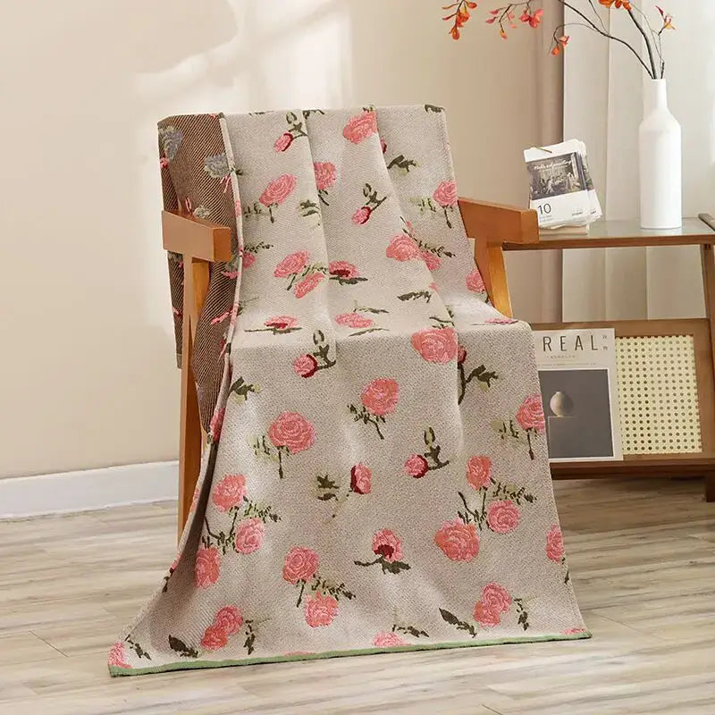 Navy Hibiscus Bath Towel