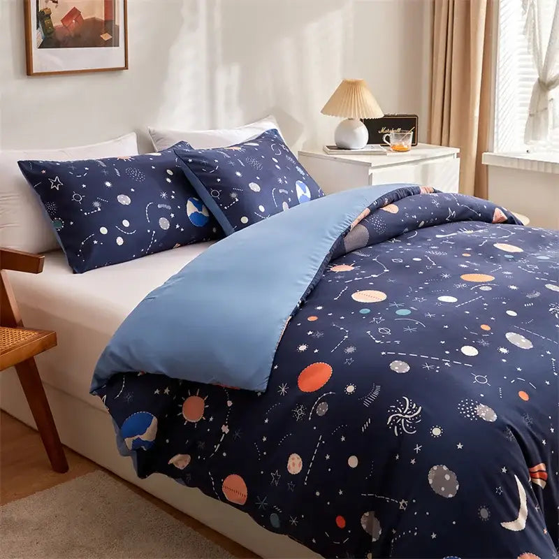 Navy Cosmos Luminous Bedding