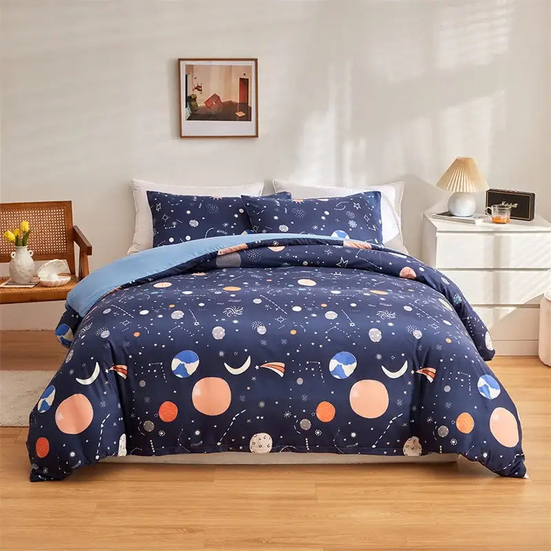 Navy Cosmos Luminous Bedding