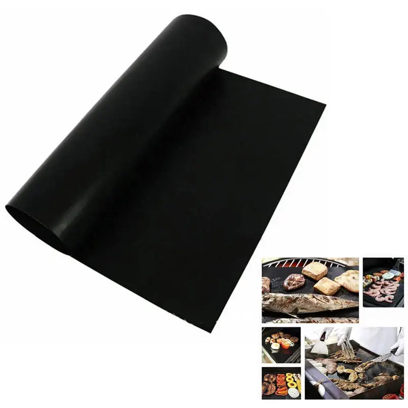 Black BBQ Grill Mat