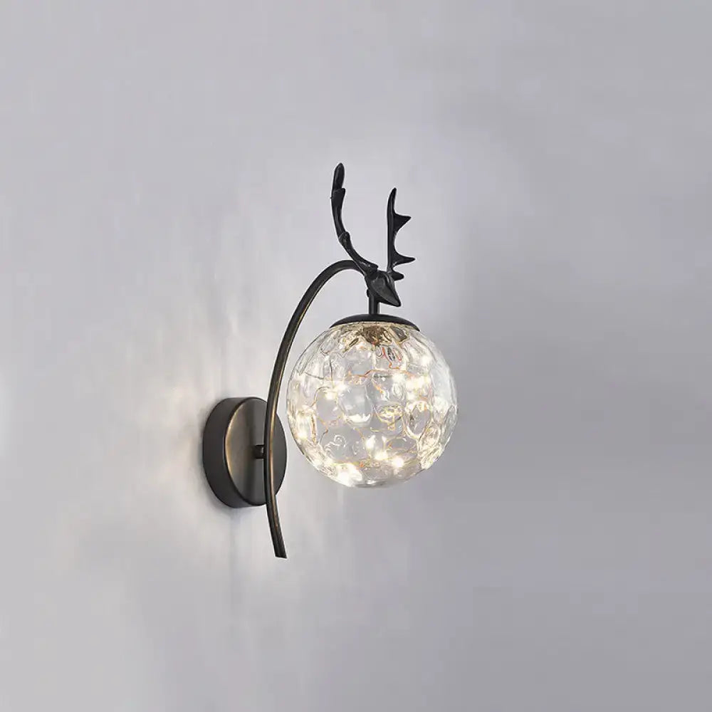 Black Antler Wall Sconce