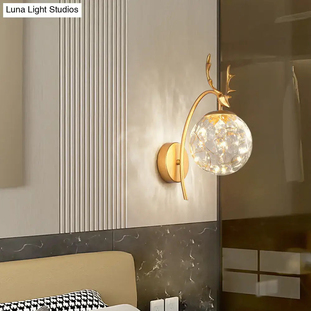 Black Antler Wall Sconce