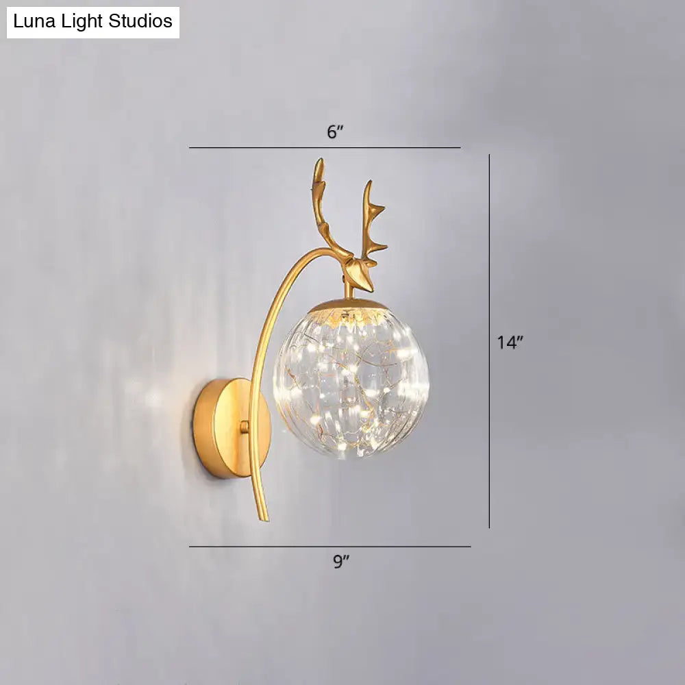 Black Antler Wall Sconce