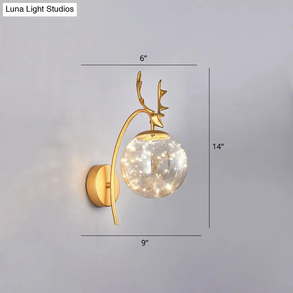 Black Antler Wall Sconce