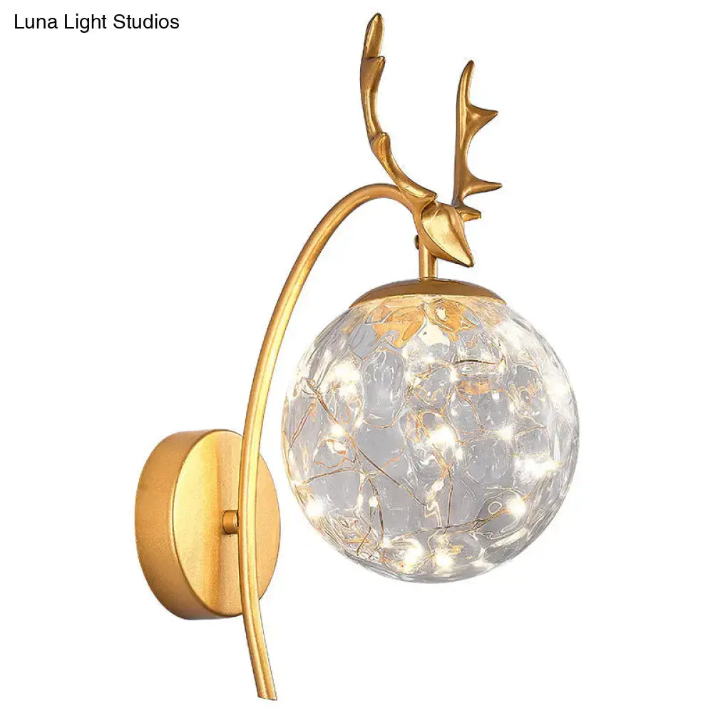 Black Antler Wall Sconce