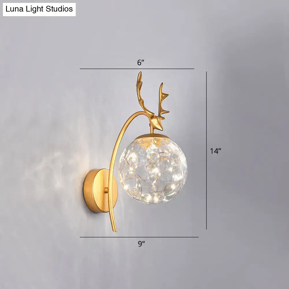 Black Antler Wall Sconce