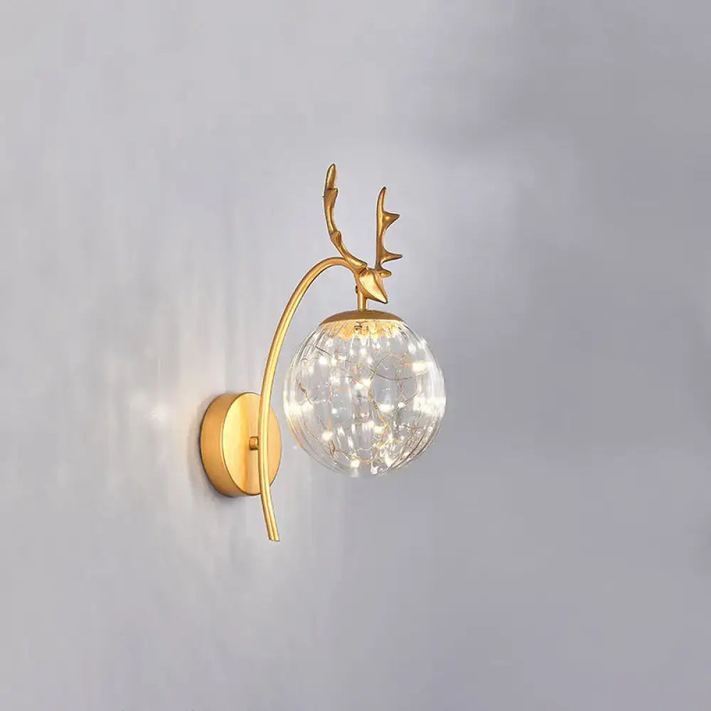 Black Antler Wall Sconce