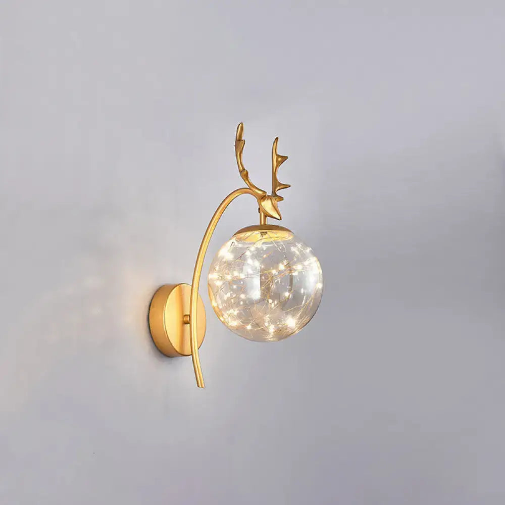 Black Antler Wall Sconce