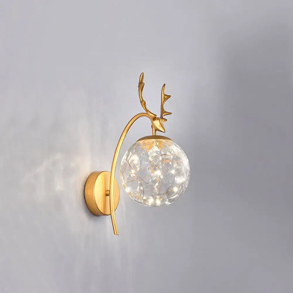 Black Antler Wall Sconce
