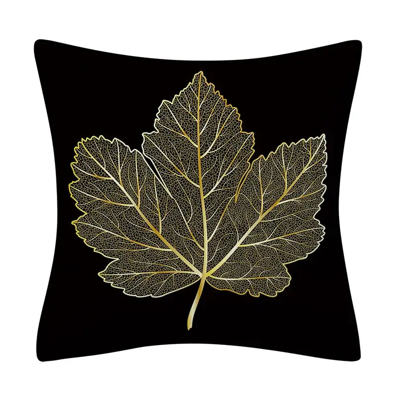 Gold Leaves Pillow Cases